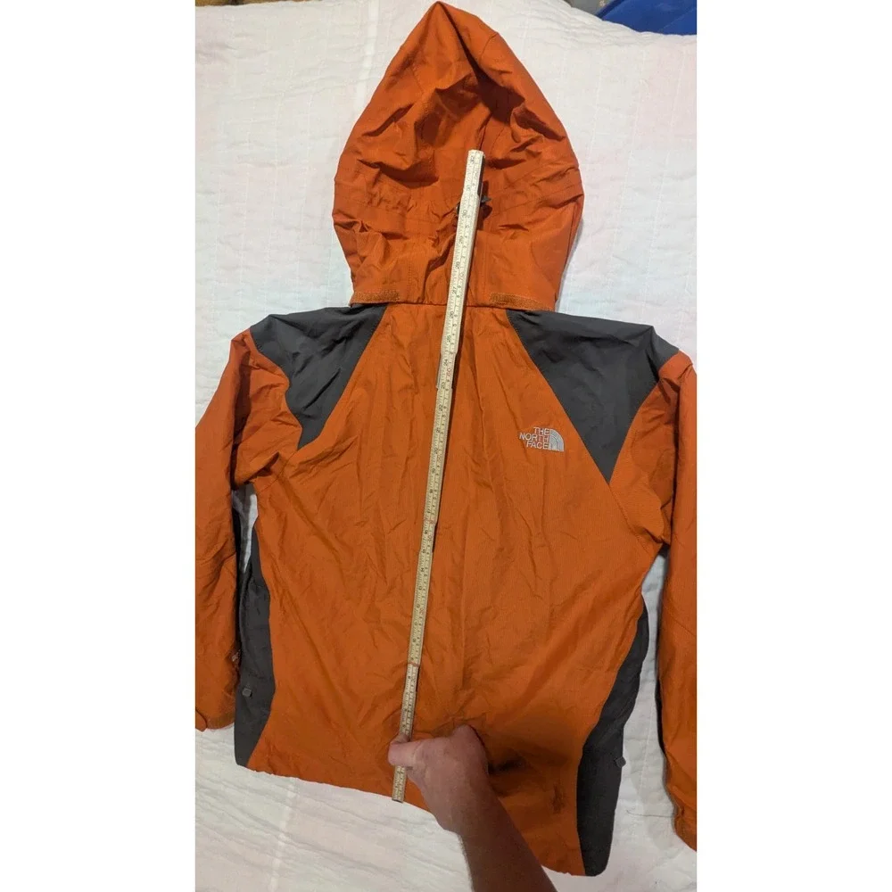 THE NORTH FACE Men's Small Orange Gore-Tex Waterproof Ripstop Rain Jacket Hooded